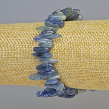 Armband aus natürlichem Kyanit – Chips in Nadelform, Durchmesser 18×3 mm ± (Stretch), Länge 18 cm+