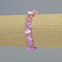 Armband aus violett getöntem Perlmutt – Perlmutt-Chips, Durchmesser 7×2,5 mm ± (Elastik), Länge 18 cm+