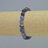 Sodalit-Naturstein-Armband, facettierte Naturstein-Perlen, Durchmesser 7×8 mm ± (Stretch), Länge ca. 18 cm