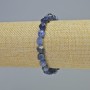 Sodalit-Naturstein-Armband, facettierte Naturstein-Perlen, Durchmesser 7×8 mm ± (Stretch), Länge ca. 18 cm