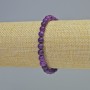 Sugilit-Armband (gepresst) – glatte Kugeln, Durchmesser ca. 6 mm ± (Stretch), Länge ca. 18 cm