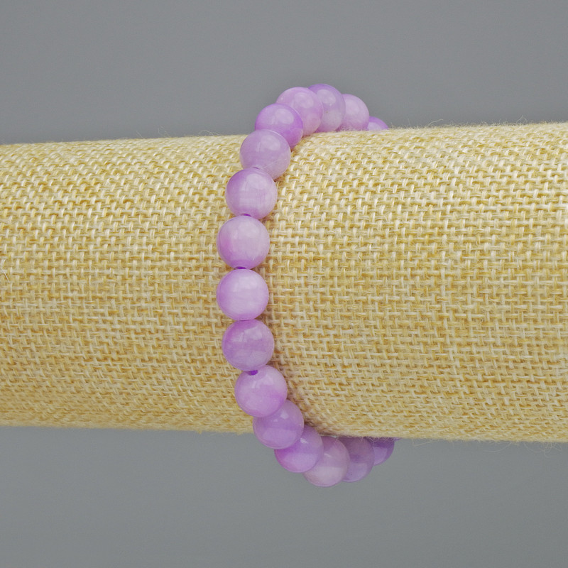 Armband Amethyst (künstliches Acryl) glatte Kugeln, Durchmesser 8,5 mm ± (elastisch), Länge 18 cm+