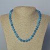 Kette aus natürlichem Apatit, glatte Kugeln, Durchmesser ca. 8,5 mm, Länge 45–47 cm