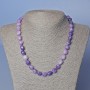 Amethystkette, facettierte Amethystperlen, natürlicher Stein, Durchmesser ca. 10 mm, Länge ca. 48 cm
