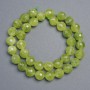 Chrysolith-Perlen aus natürlichem Olivin (Chrysolith), facettierte Kugeln, Durchmesser 10 mm, Länge ca. 37 cm