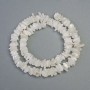 Adular Mondstein-Chips, natürlicher Mondstein, Durchmesser 8×2 mm, Länge ca. 40 cm, auf Schnur