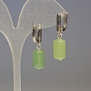 Ohrringe Jade-Zylinder, Durchmesser 14×8 mm, Länge ca. 3 cm