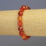 Armband aus natürlichem Sardonyx, facettierte Perlen, Durchmesser ca. 8×8 mm, Länge ca. 18 cm, Stretcharmband
