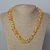Kette aus natürlichem Citrin, facettiert, Durchmesser ca. 12×5 mm, Länge 49 cm