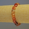 Stretcharmband aus facettiertem Karneol, Durchmesser 10×8 mm ±, Länge 18 cm