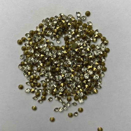 Weiße Strasssteine, Durchmesser 3 mm (±), Packung ca. 3 g (±)