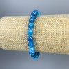 Armband aus Apatit, facettierte Kugeln 8 mm, Länge ca. 18 cm, elastisches Band