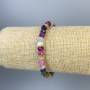 Armband aus facettiertem Turmalin, Rondell-Form 6×5 mm, Länge ca. 18 cm, Elastikband