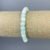 Angelit-Armband, facettierte Würfel, Kantenlänge 7×7 mm, Länge ca. 18 cm, Stretch