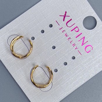 Doppel-Ohrklemme Xuping Vergoldung 18K 11×7 mm +