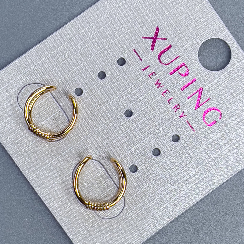 Doppel-Ohrklemme Xuping Vergoldung 18K 11×7 mm +