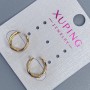 Doppel-Ohrklemme Xuping Vergoldung 18K 11×7 mm +