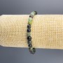 Zoisit-Armband, facettierte Kugeln, Ø ca. 6 mm, Länge 18 cm, Elastikband
