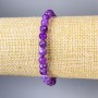 Armband aus Sugilit, facettierte Kugel, Durchmesser 6 mm, Länge ca. 18 cm, Stretch