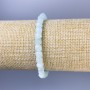 Angelit-Armband, facettierte Würfel, 5×5 mm, Länge ca. 18 cm, Stretch-Armband