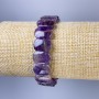 Armband Amethyst-Glieder, Durchmesser 14 × 10 mm, Länge ca. 18 cm, elastisch