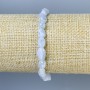 Armband aus Chalzedon, facettierte Perlen, Durchmesser ca. 5–8×6 mm, Länge ca. 18 cm, elastisches Band