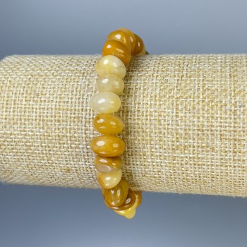 Achat, facettierte Rondellen, Durchmesser 8–11×7 mm, Länge ca. 18 cm, Stretcharmband