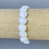 Mondstein-Herz-Armband, Durchmesser ca. 12 x 12 mm, Länge ca. 18 cm, Elastisches Armband