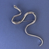 Schlangenbrosche aus silberfarbenem Metall 98 × 50 mm+