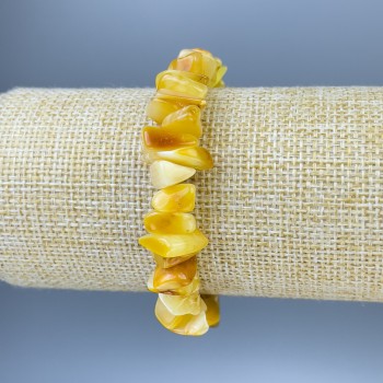 Armband Bernstein-Chips, Durchmesser 10–16 × 4–7 mm, Länge ca. 18 cm, Stretcharmband
