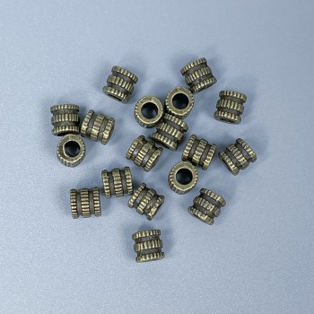 Bronzefarbene Perleinsatz – Durchmesser 5×5 mm ±, Lochdurchmesser ca. 3 mm ±, Verpackung 40 Stück