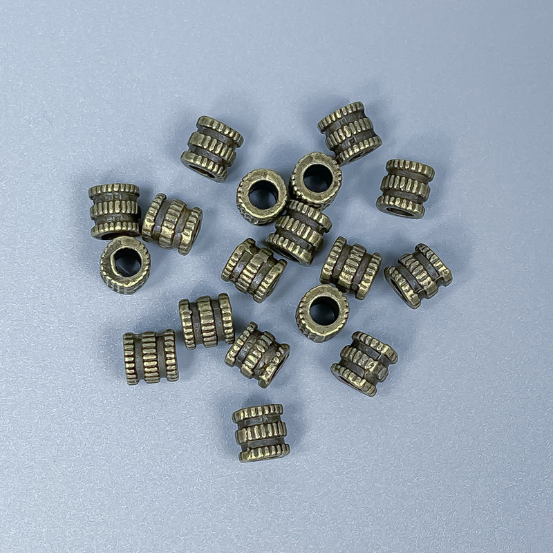 Bronzefarbene Perleinsatz – Durchmesser 5×5 mm ±, Lochdurchmesser ca. 3 mm ±, Verpackung 40 Stück