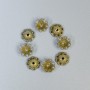 Bronzefarbene Perlenkappe für Perle, Durchmesser 8×1 mm ± Lochdurchmesser 1 mm ± Packung 54 Stück