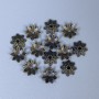 Bead Cap aus bronzefarbenem Metall, Durchmesser ca. 7 × 0,5 mm, Lochdurchmesser ca. 0,5 mm, Verpackung 70 Stück
