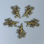 Anhänger Cupido Bronze, Metallfarbe Bronze, Maße 23 × 14 × 3 mm, Loch Ø ca. 2,5 mm, Verpackung 20 g (ca. 12 Stück)