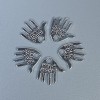 Schmuckzubehör Anhänger Handfläche, handgefertigt, silberfarbene Metallfarbe, Abmessungen 12 × 11 × 1 mm, Lochdurchmesser 1,5 mm, Verpackung 20 g (~50 Stück)