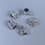 Anhängeröse, Metallfarbe Silber, Abmessungen 9×8×7 mm ±, Bohrungen Ø 5 mm und Ø 2 mm ±, Verpackung 14 Stück