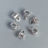 Silberfarbener Bail – Schmuckzubehör, Maße 8×5×6 mm ±, Öffnungen Ø 3 mm ±, Ø 2 mm ±, Verpackung 20 g (~54 Stück)