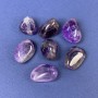 Souvenir-Naturstein-Amethyst-Trommelperle ~ Abmessungen 10×15–15×25 mm (+-) ~ Gewicht 2–5 g. +- /St. (Preis pro 100 g)