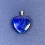 Anhänger Herz aus Lapislazuli (getönter Stein) 25×25×8×30 mm+