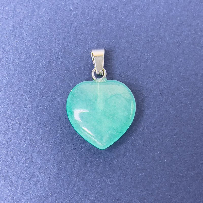 Anhänger «Herz» Aquamarin (getönter Aquamarin) 16×16×6×25 mm+