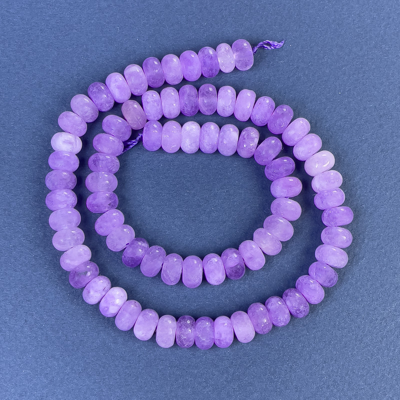 Amethyst Rondellperlen 8×5 mm +/- auf Faden, Länge ca. 38 cm