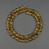Bernsteinperlen, glatte Kugeln 6 mm, auf Faden, Länge ca. 39 cm+