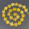 Kalzit, gelbe Blüten-Perlen, 15×6 mm, natürlich