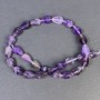 Amethyst-Perlen Tropfenform, aus natürlichem Stein, Durchmesser 15×10 mm, Lochdurchmesser ca. 1 mm, Länge ca. 40 cm