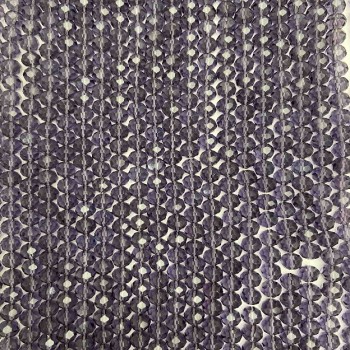 Perlen aus tschechischem Kristall auf Faden, violett-transparent, facettierte Rondelle, Durchmesser 8×6,5 mm, Länge 40–42 cm