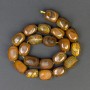 Facettierte Tigerauge-Perlen 18×13 mm, auf Schnur, Länge ca. 38 cm