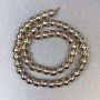 Rauchquarz-Perlen, facettierte Kugeln 8 mm ±, auf Schnur, Länge ca. 32 cm