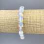 Mondstein-Stretch-Armband, facettierte Perlen, Durchmesser ca. 11 × 8 mm, Länge ca. 18 cm