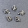 Zubehör: Dreieckiger Anhänger silberfarben, Durchmesser 8×11 mm ± Verpackung 5 Stück